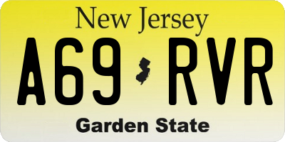 NJ license plate A69RVR