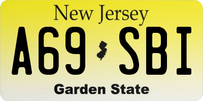 NJ license plate A69SBI