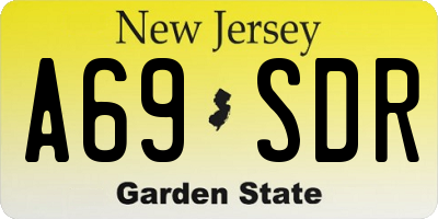 NJ license plate A69SDR
