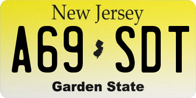 NJ license plate A69SDT