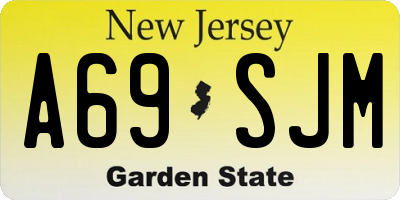 NJ license plate A69SJM