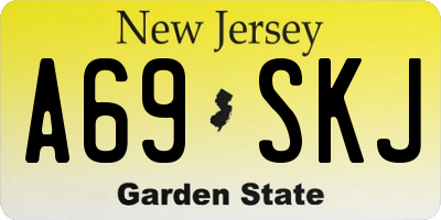 NJ license plate A69SKJ