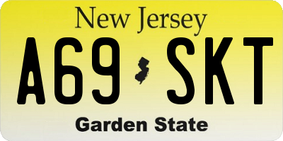 NJ license plate A69SKT