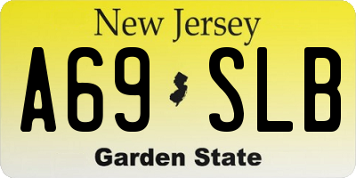 NJ license plate A69SLB