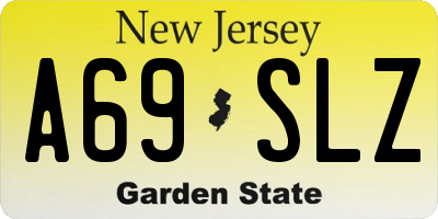 NJ license plate A69SLZ