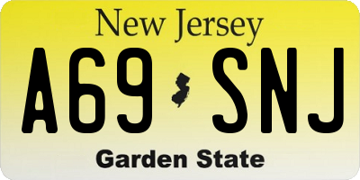 NJ license plate A69SNJ