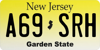 NJ license plate A69SRH