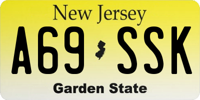 NJ license plate A69SSK