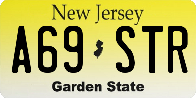 NJ license plate A69STR