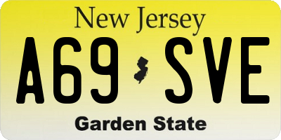 NJ license plate A69SVE