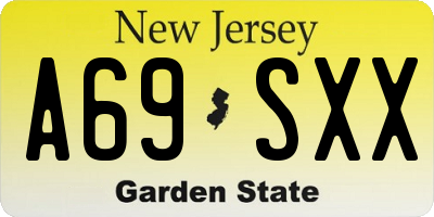NJ license plate A69SXX