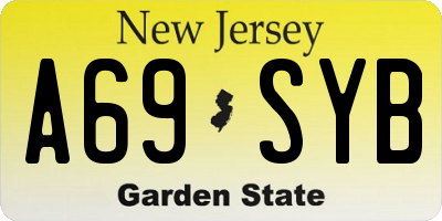NJ license plate A69SYB
