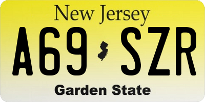 NJ license plate A69SZR