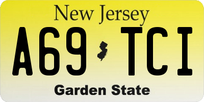 NJ license plate A69TCI