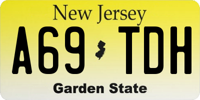 NJ license plate A69TDH