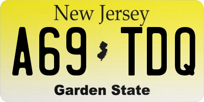 NJ license plate A69TDQ