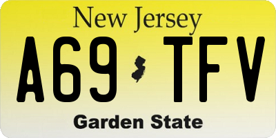 NJ license plate A69TFV