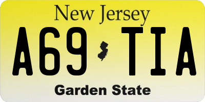 NJ license plate A69TIA