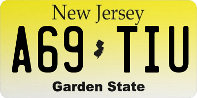 NJ license plate A69TIU