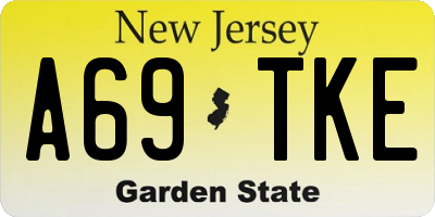 NJ license plate A69TKE