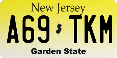 NJ license plate A69TKM