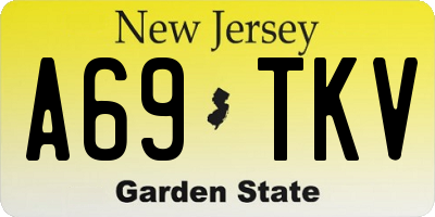 NJ license plate A69TKV