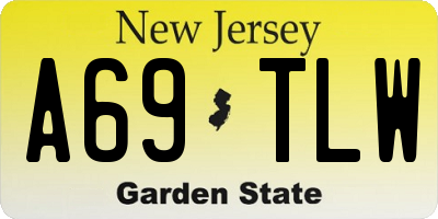 NJ license plate A69TLW