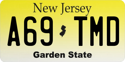 NJ license plate A69TMD