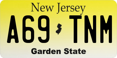 NJ license plate A69TNM