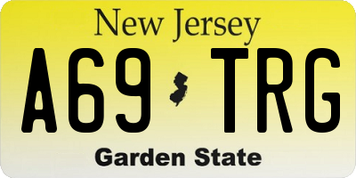 NJ license plate A69TRG