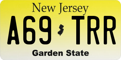 NJ license plate A69TRR