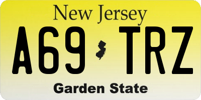 NJ license plate A69TRZ