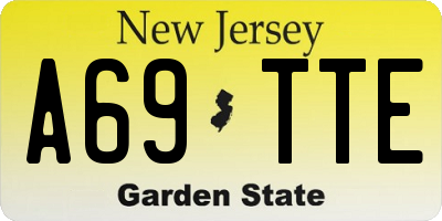 NJ license plate A69TTE