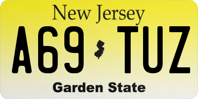 NJ license plate A69TUZ