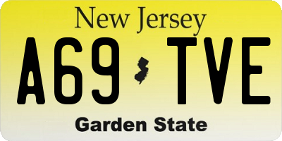 NJ license plate A69TVE