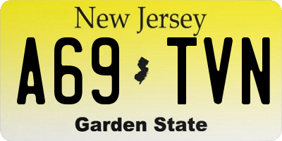 NJ license plate A69TVN