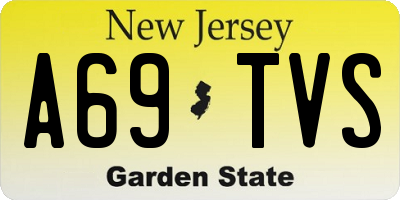 NJ license plate A69TVS