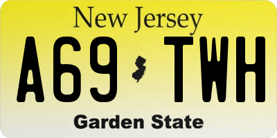 NJ license plate A69TWH