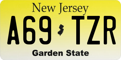 NJ license plate A69TZR