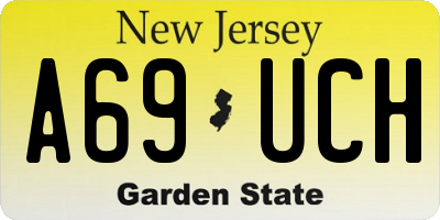 NJ license plate A69UCH