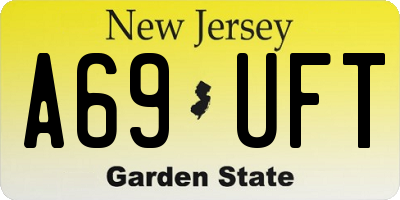 NJ license plate A69UFT