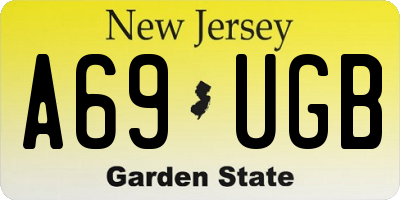 NJ license plate A69UGB