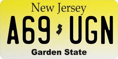 NJ license plate A69UGN