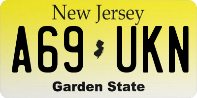 NJ license plate A69UKN