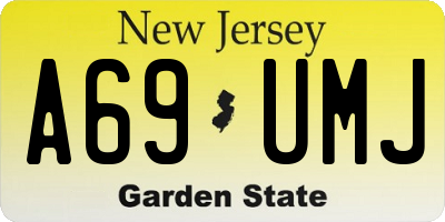 NJ license plate A69UMJ