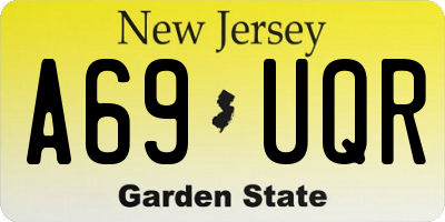 NJ license plate A69UQR
