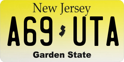 NJ license plate A69UTA