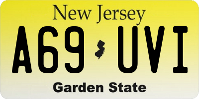 NJ license plate A69UVI