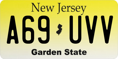 NJ license plate A69UVV