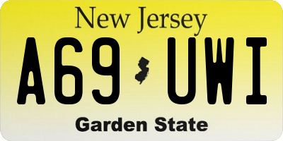 NJ license plate A69UWI